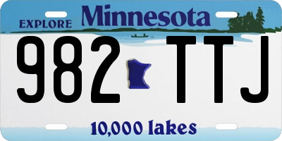 MN license plate 982TTJ
