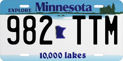 MN license plate 982TTM