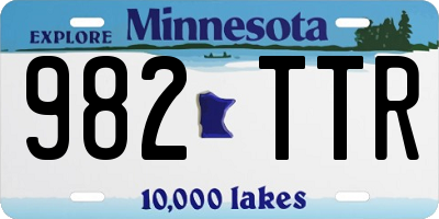 MN license plate 982TTR