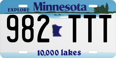 MN license plate 982TTT