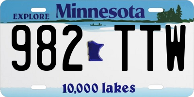MN license plate 982TTW