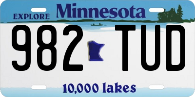 MN license plate 982TUD