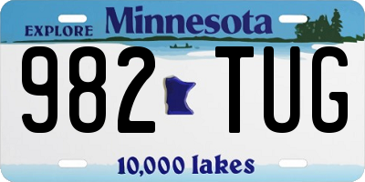 MN license plate 982TUG