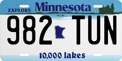MN license plate 982TUN