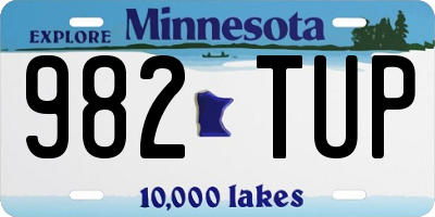 MN license plate 982TUP
