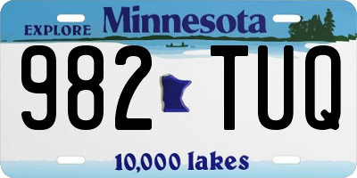 MN license plate 982TUQ