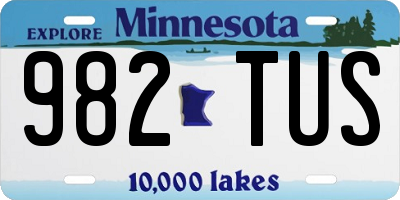MN license plate 982TUS
