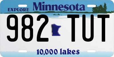 MN license plate 982TUT