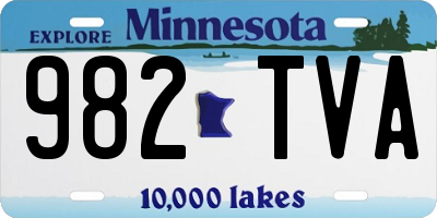 MN license plate 982TVA