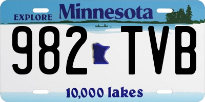 MN license plate 982TVB
