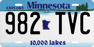 MN license plate 982TVC