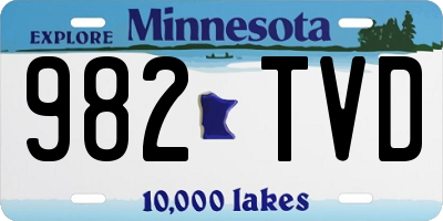 MN license plate 982TVD