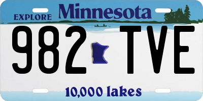 MN license plate 982TVE