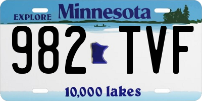 MN license plate 982TVF