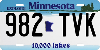 MN license plate 982TVK