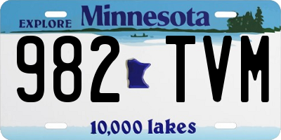 MN license plate 982TVM
