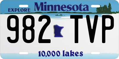 MN license plate 982TVP