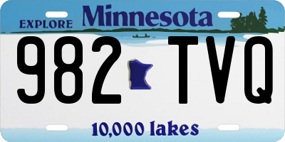 MN license plate 982TVQ