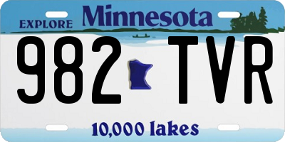 MN license plate 982TVR