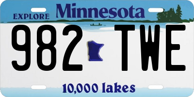 MN license plate 982TWE