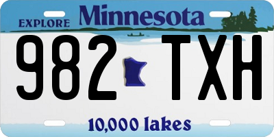 MN license plate 982TXH