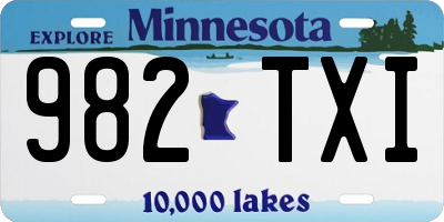 MN license plate 982TXI