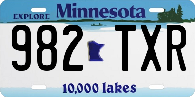 MN license plate 982TXR
