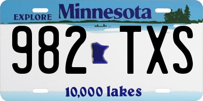 MN license plate 982TXS