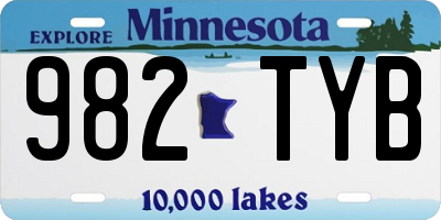 MN license plate 982TYB