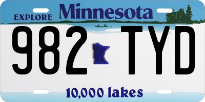 MN license plate 982TYD