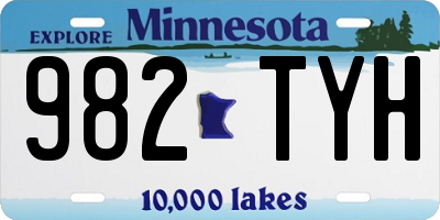 MN license plate 982TYH