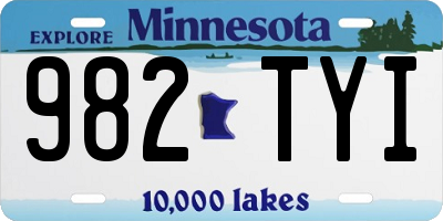 MN license plate 982TYI