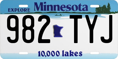 MN license plate 982TYJ