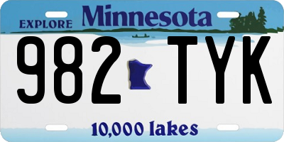 MN license plate 982TYK