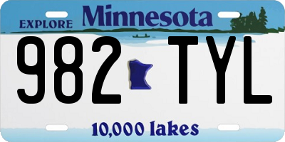 MN license plate 982TYL