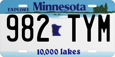 MN license plate 982TYM