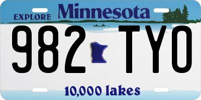 MN license plate 982TYO