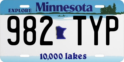 MN license plate 982TYP