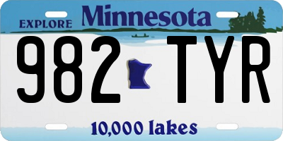 MN license plate 982TYR