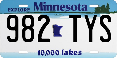 MN license plate 982TYS
