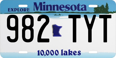 MN license plate 982TYT