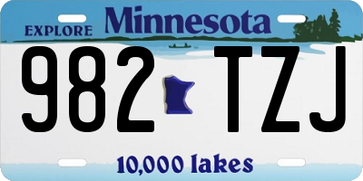 MN license plate 982TZJ
