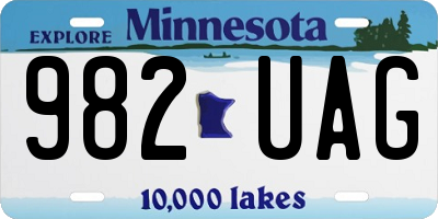 MN license plate 982UAG