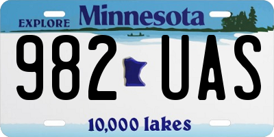 MN license plate 982UAS