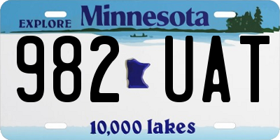MN license plate 982UAT
