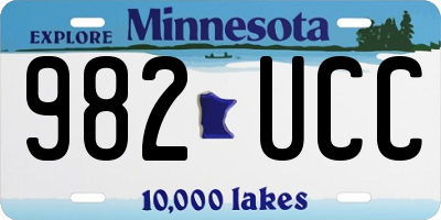 MN license plate 982UCC