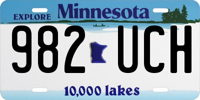 MN license plate 982UCH