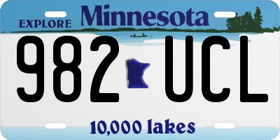MN license plate 982UCL