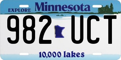 MN license plate 982UCT