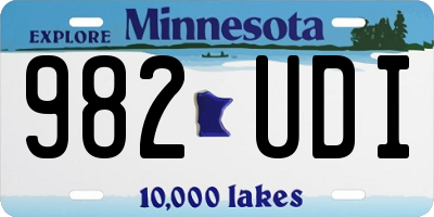 MN license plate 982UDI